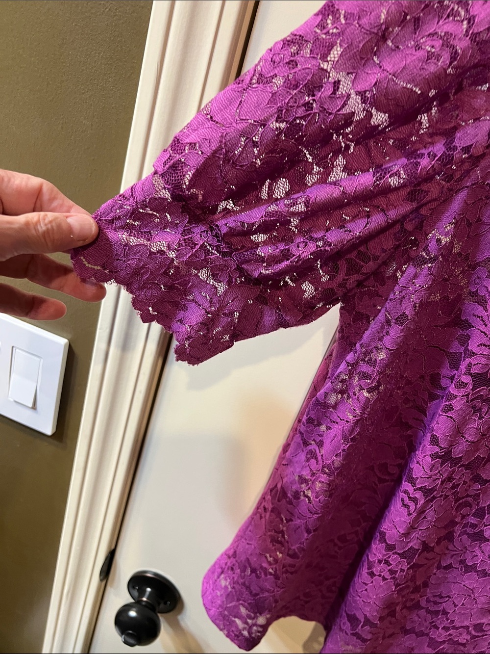 💲2💲if BUNDLED 3 or more$2 items Purple Lace Short-Sleeve H215 - Picture 4 of 7